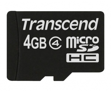 TRANSCEND MicroSDHC karta 4GB Class 4, bez adaptéru