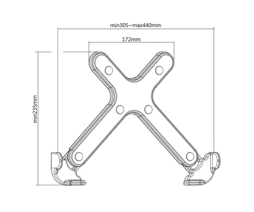 Držák na notebook Fiber Mounts M8C36