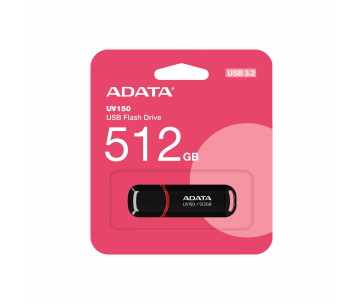 ADATA Flash Disk 512GB UV150, USB 3.2, černá