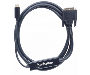 Manhattan kabel USB-C na DVI, 2m, černá