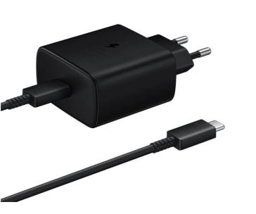 Samsung cestovní nabíječka EP-T4511XBE, Fast Charging 45W, USB-C + datový kabel USB-C, černá