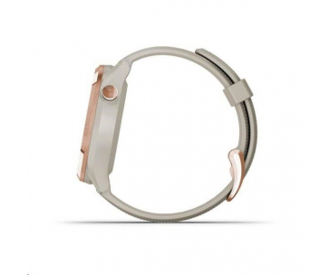 Garmin golfové hodinky Approach S42 Rose Gold/Light Sand Silicone