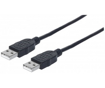 MANHATTAN kabel USB 2.0, Type-A Male to Type-A Male, 1m, Black