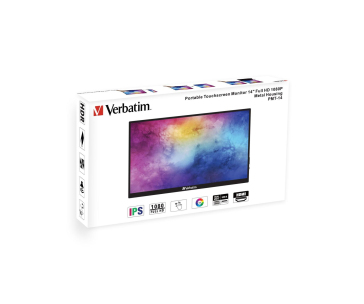 Verbatim PMT-14 Portable Touchscreen Monitor 14" Full HD 1080p Metal Housing Přenosný dotykový monitor