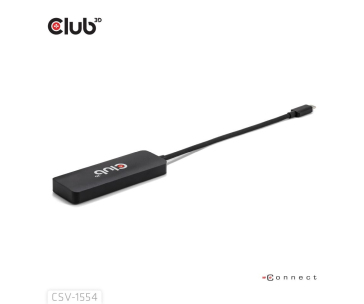 Club3D hub MST USB-C na 3xHDMI, Single: 8K30Hz, Triple: 4K60Hz