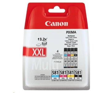 Canon CARTRIDGE CLI-581XXL C/M/Y/BK MultiPack pro PIXMA TS615x, TS625x, TS635x, TS815x, TS825x, TS8350 (600 str.)