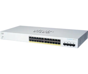 Cisco switch CBS220-24FP-4G (24xGbE,4xSFP,24xPoE+,382W) - REFRESH