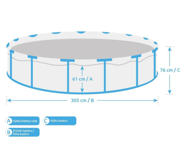 Intex bazén Florida 3,05x0,76 m bez příslušenství - motiv BEACHSIDE