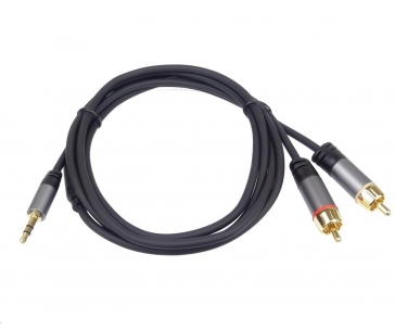 PREMIUMCORD kabel, Jack 3.5mm-2xCINCH M/M 5m