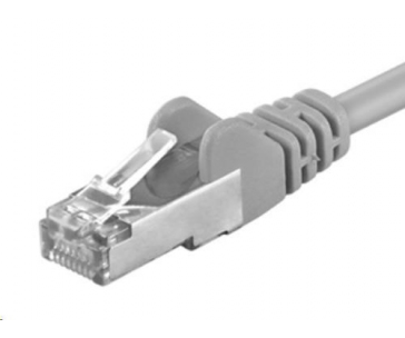 PREMIUMCORD Patch kabel CAT.6 F/UTP, RJ45-RJ45, AWG 26 1m šedá