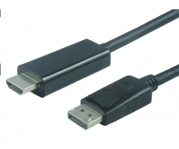 PREMIUMCORD Kabel DisplayPort 1.2 na HDMI 2.0, pro rozlišení 4Kx2K@60Hz, 1m