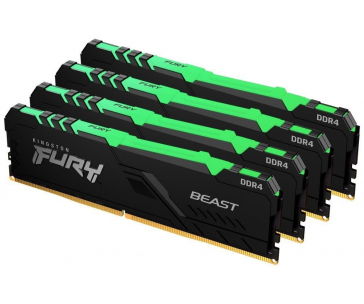 KINGSTON DIMM DDR4 128GB (Kit of 4) 2666MT/s CL16 FURY Beast RGB