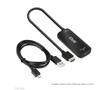 Club3D Adaptér HDMI + Micro USB na USB-C 4K120Hz/8K30Hz, Active Adapter M/F