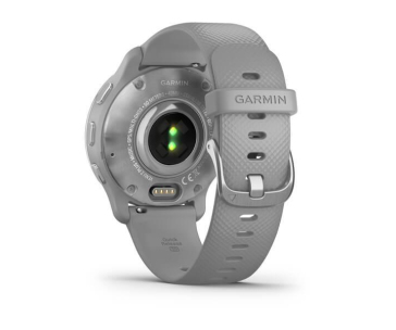 Garmin Venu 2 Plus, nerezová luneta Silver, pouzdro Gray, silikonový řemínek, EU