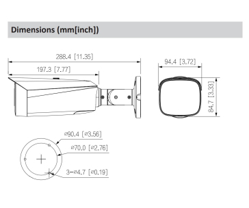 Dahua IPC-HFW5449T1-ASE-D2-0600B, IP kamera, 4Mpx, 1/1.8" + 1/1.8" CMOS, IR<50, objektiv 6 mm, IP67