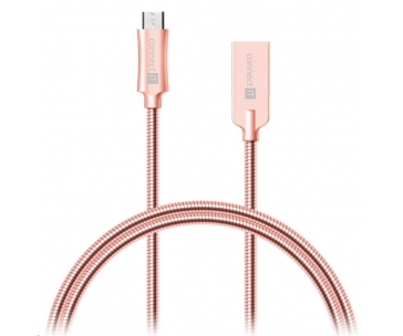 CONNECT IT Wirez Steel Knight Micro USB - USB, metallic rose-gold, 1 m