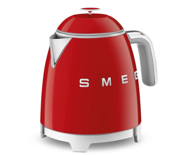 Smeg KLF05RDEU mini rychlovarná konvice, 0,8 l / 3 šálky, 1400 W, styl 50. let, červená