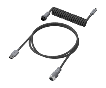 HyperX USB-C Coiled Cable Gray - Příslušenství ke klávesnici