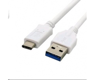 C-TECH kabel USB 3.0 AM na USB-C kabel (AM/CM), 1m, bílý