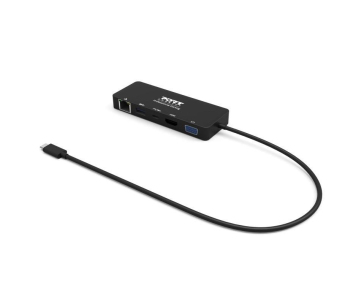 PORT dokovací stanice 5v1 ,LAN, HDMI, VGA, USB-C PD 3.0 85W, USB-A