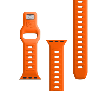 3mk Silicone Watch Strap pro Apple 42/44/45/49 mm Orange