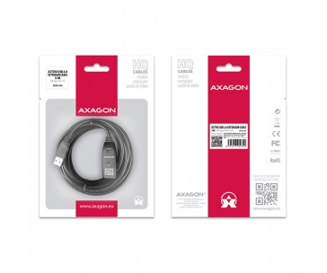 AXAGON ADR-205, USB 2.0 A-M -> A-F aktivní prodlužovací / repeater kabel, 5m