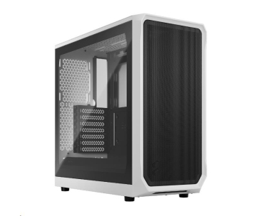 FRACTAL DESIGN skříň Focus 2 White TG Clear Tint, 2x USB 3.0, bez zdroje, mATX