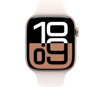 Apple Watch Series 10 GPS + Cellular 42mm Rose Gold Aluminium Case with Light Blush Sport Band - M/L