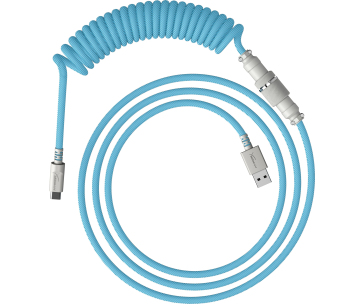 HyperX USB-C Coiled Cable Light Blue-White - Příslušenství ke klávesnici