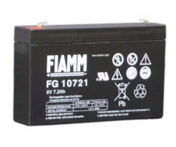 Baterie - Fiamm FG10721 (6V/7,2Ah-Faston 187), životnost 5let