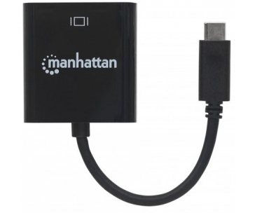 MANHATTAN převodník z USB 3.1 na Display Port (Type-C Male to DisplayPort Female, Black)