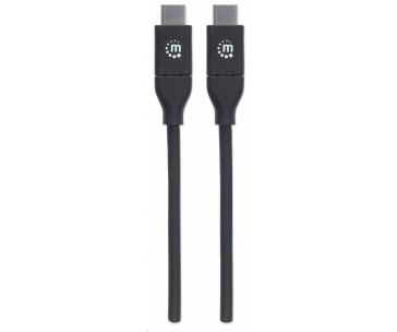 Manhattan USB-C kabel, USB 2.0, Male na Male, 480 Mbps, 5 A, 2m, černá