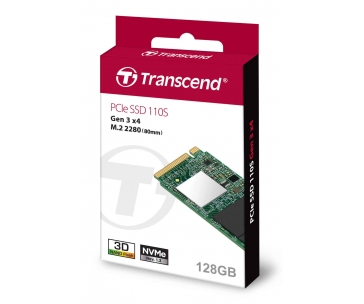 TRANSCEND SSD 110S 128GB, M.2 2280, PCIe Gen3x4, 3D TLC, DRAM-less