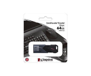 Kingston Flash Disk 64GB USB3.2 Gen 1 DataTraveler Exodia Onyx