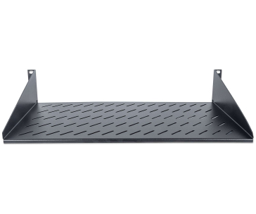 Intellinet police do racku 19", Fixed Shelf, 2U, 250mm depth, Front mounting, max load 25kg, Black