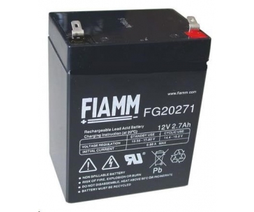 Baterie - Fiamm FG20271 (12V/2,7Ah - Faston 187), životnost 5let