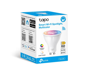 TP-Link Tapo L630 chytrá WiFi stmívatelná LED žárovka (barevná,2200K-6500K,350lm,2,4GHz,GU10)