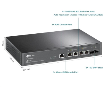 TP-Link OMADA JetStream switch TL-SX3206HPP (4x10GbE, 2xSFP+, 4xPoE++, 200W, 2xconsole)