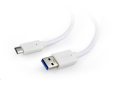 GEMBIRD Kabel USB 3.0 AM na Type-C kabel (AM/CM), 1m, bílý