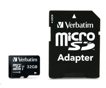 VERBATIM MicroSDHC karta 32GB Pro, U3 + adaptér