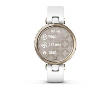 Garmin hodinky Lily Sport Cream Gold/White Silicone Band