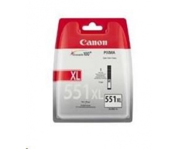 Canon CARTRIDGE CLI-551GY XL šedá pro Pixma iP, Pixma iX, Pixma MG a Pixma MX 725, 8750, 5450 (275 str.)