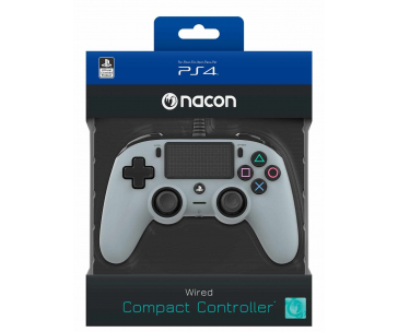 Nacon Wired Compact Controller - ovladač pro PlayStation 4 - šedý