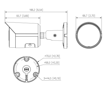 Dahua IPC-HFW2441S-S-0360B, IP kamera, 4Mpx, 1/2.9" CMOS, objektiv 3,6 mm, IR<30, IP67