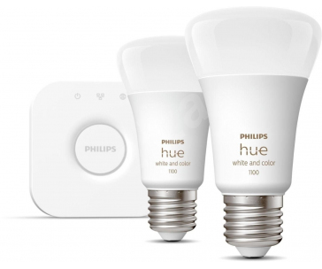 Philips Hue White and Color Ambiance 9W 1100 E27 malý starter kit