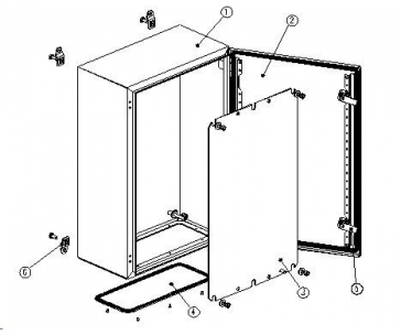 XtendLan 19" univerzální rozvaděč s montážní deskou, krytí IP66, šířka 380mm, hloubka 210mm, výška 380mm, šedý