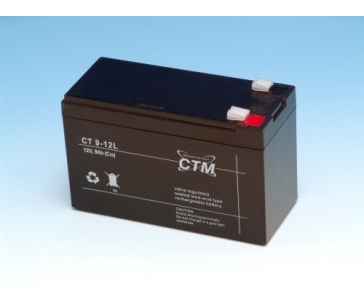 Baterie - CTM CT 12-9L (12V/9Ah - Faston 250), životnost 5let