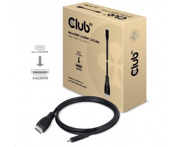 Club3D Kabel Micro HDMI na HDMI 2.0 4K60Hz UHD, (M/M), 1m