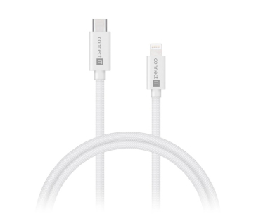 CONNECT IT Wirez USB-C -> Lightning, 27 W, 1m, bílá