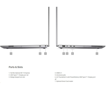 DELL NTB Precision 5690/7-165H/32GB/1TB SSD/16" FHD+/IRCam&Mic/Nvidia RTX 1000 Ada/WLAN/Backlit Kb/W11 Pro/3Y PS NBD